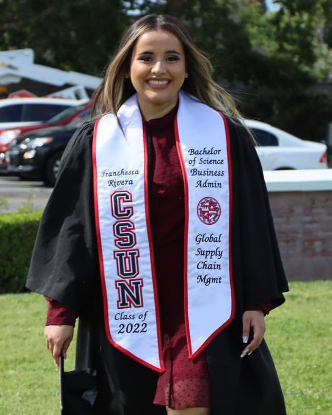 Iconic lettering sash example